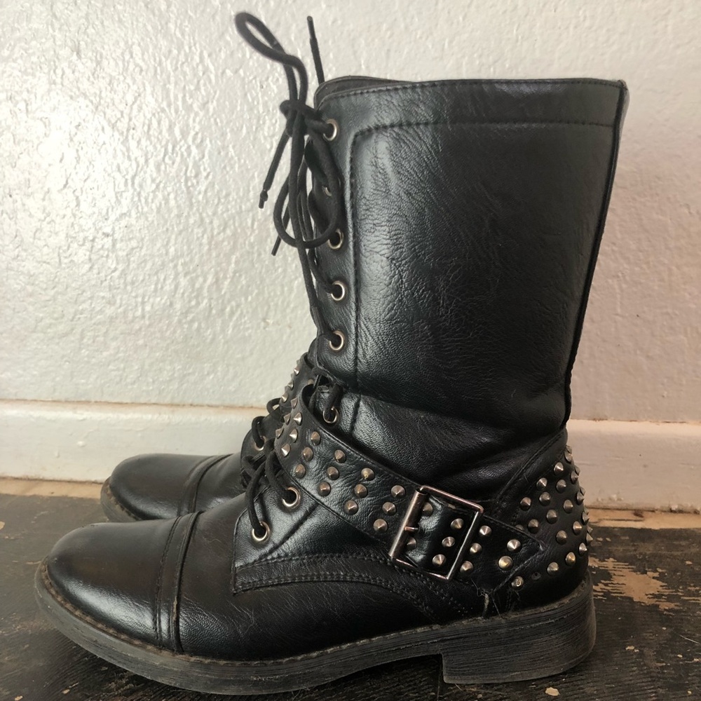Black studded Lollipop brand boots